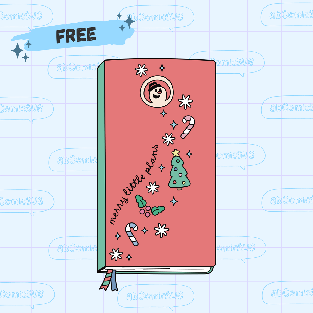 Free Merry Little Christmas Planner PNG File