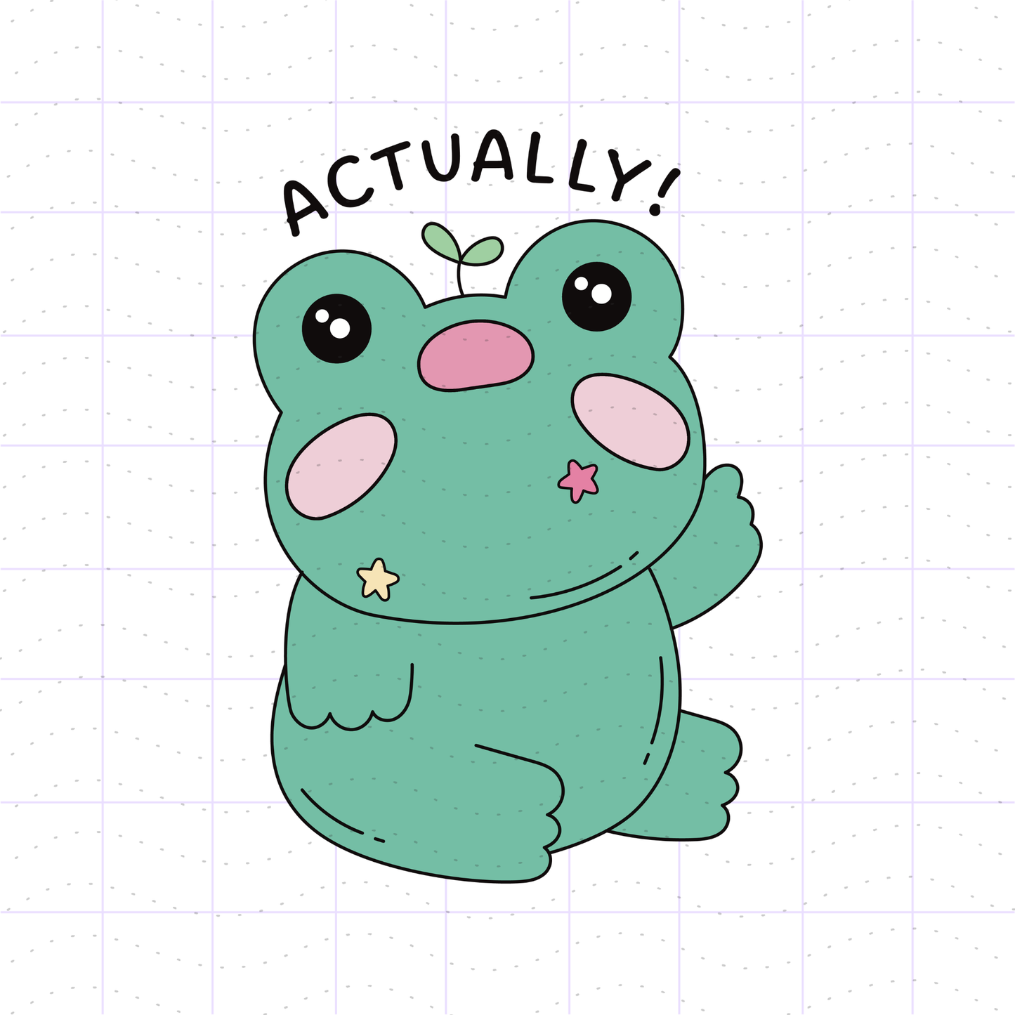 Obnoxious Professional Yapper Frog Meme PNG File